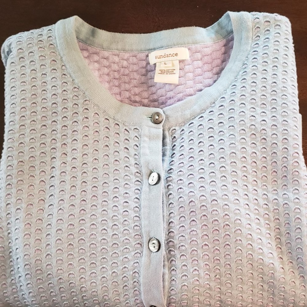 Light blue sweat shirt cardigan - Picture 5 of 5